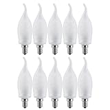 10 x Paulmann ESL Energiesparlampe Kerze 7W = 25W E14 Windstoß satiniert matt warmweiß 2700K 88069 Windstoßk