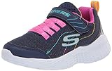 Skechers Girls Sport, Light Weight, Machine Washable Sneaker, Navy/Pink, 10.5 Little Kid US