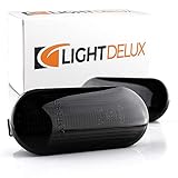 LIGHTDELUX Ersatz für 2 x LED Blinkleuchte Blinker Seitenblinker dynamische Funktion Laufstreifen mit Zulassung Black Vision V-170634LG