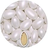 EinsSein 1kg Hochzeitsmandeln Conchiglia weiss pearl Mandeln Hochzeit Zuckermandeln Bonboniere Confetti Badem sekeri Gastgeschenk Zucker Mandeln Taufmandeln Candy Bar Süssigkeiten Schokolinsen Drag