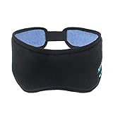 Buhui Schlafmaske, kabellos, 5.0, Bluetooth-Kopfhörer, Augenmaske, Musik, Reisen, Schlafköpfe mit ultradünnen HD-Stereo-Lautsprechern, Freisprech-Schlafmask