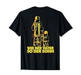 Feuerwehrmann Vater und Sohn T-Shirt - Geschenk zum Vatertag