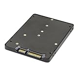 JSER B+M Key Socket 2 M.2 NGFF (SATA) SSD auf 2,5 SATA Adapter Kartenadapter mit schwarzem Metallg