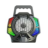 Kabellose Soundbox, kabelloser Lautsprecher, Bluetooth 5.0, USB, wiederaufladbar, USB, TF-Karte, RGB-Beleuchtung, AUX-Mikrofon, FM-Radio, kabellose Soundbox, passend für Zuhause, Party, G