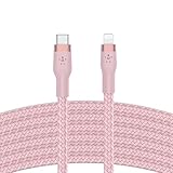 Belkin BoostCharge Pro Flex geflochtenes USB-C/Lightning-Kabel, 3 m, MFi-Zertifiziert, 20 W, zum Schnellladen mit PD Power Delivery für Geräte wie iPhone 13, 12, 11, Pro, Max, Mini, SE, iPad – R