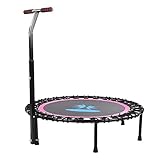 Emoshayoga Trampolin, Gute Elastizität stabile Struktur Haushaltstrampolin Fitnesstrampolin für körperliche Übungen für zu H