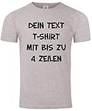 T-Shirt Bedrucken mit dem Amazon Tshirt Designer. T-Shirt selber gestalten. T-Shirt Druck. T-Shirt mit Wunschtext. T Shirts sind Ökotex-100 Zertifiziert. - Grau XL