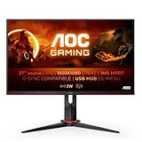 AOC Gaming 27G2U5 - 27 Zoll FHD Monitor, 75 Hz, 1ms, FreeSync (1920x1080, HDMI, DisplayPort, USB Hub) schwarz/