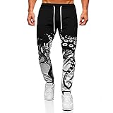 Herrenhosen Herbst Allgleiches Harajuku Unisex Jogginghose Damenhosen Octopus 3D Muster Print Fashion Hose-B_XXL