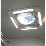 5-30W Wohnmobil & Wohnwagen LED Dachlüftung Lüfter mit Edelstahl-Insektenschutz Exhaust Fan Double Reversible Roof Window F