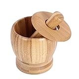 RUIXINLI Kochen Holzlöffel Presse Holz Mörtel und Pistill Set Manuelle Ingwergewürze Mörtel Pestle Set Schleifschalenschleifer Kitchen Tool Holzsp