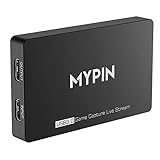 HD Game Capture, MYPIN 4k 60fps HDR Videoaufnahme USB 3.0 1080P mit Audioaufzeichnung Gamepad, Live-Video-Streaming kompatibel mit PS3 / PS4 / Xbox One 360 / Wii U