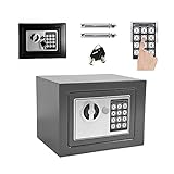 Elektronischer Safe Tresor Klein Minisafe Wandtresor Digital PIN-Code Tresor mit Sicherheitsschlüssel Stahlsafe Möbeltresor Wandsafe, 4.6L(23 x 17 x 17 cm), G