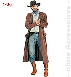 Unbekannt Cowboymantel Wild West Cowboy Herrenkostüm Western Mantel Herren Kostü