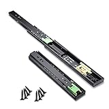 Duchunsheng 1 Paar Schubladenführungen Zum Öffnen Drücken Schwarz Metall Kugellager Schienen Schwerlast 50kg,Vollauszug Schubladen Schiene,Geschlossener Position Verriegeln (Size : 500mm(20 inch))