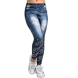 Candygirls Kinder Mädchen Thermo Leggings Herz Strass Treggings Hose Jeggings gefüttert Pfeil P341 (Dunkelblau, 122-128)
