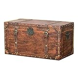 Dekorative Boxen Retro Aufbewahrungsbox ，Große Kapazität ，Kreativer Couchtisch ，Sofa und Hocker Unterwäsche Mantel/Anzug Pullover Tasche PU ，4 Farben ，3 Größen(Farbe: Braun ，Größe: 70x36x36cm) urig
