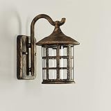 Amerikanische Land Retro Wandleuchte Gang Balkon Terrasse im Freien wasserdichten Wandlampe Nachtwandlampe im europäischen Stil im Freien regt (Color : Bronze)