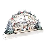yanghui LED-lichterbogen Holz | LED Lichterbogen Schwibbogen | Beleuchtete Weihnachtsdeko Tisch | Winterlandschaft Holz | Märchenwald Holz, Für Einkaufszentrum Fensterschmuck