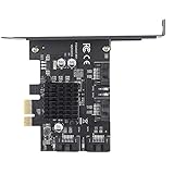 Dilwe SATA3.0 auf PCI E Riser-Karte, 4 Ports Adapter Extender Riser-Karte für WINXP WIN7 WIN8 WIN10 für Linux für MAC, SATA3.0 RAID-Erweiterungsk