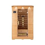 Home Deluxe – Infrarotkabine – Redsun M – Vollspektrumstrahler – Holz: Hemlocktanne - Maße: 120 x 105 x 190 cm – inkl. vielen Extras und komplettem Zubehör | Infrarotsauna für 2 Personen, I