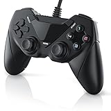 CSL - Gamepad für PC und Android - Dual Vibration - Plug and Play - Controller mit Direct-Input X-Input - schw