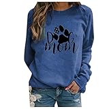 Teenager Sweatshirt Tunika Rundhals Langarm FrüHling Herbst Cute Printed Blouse Frauen Bluse Einfach Vintage-Druck Hemden Harajuku Grafik Elegant Tshirts Sporthemden Streetwear Oberteile Pulli Top