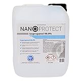 Nanoprotect Isopropanol 99,9% | 1 x 5 Liter Kanister | Hygienereiniger | IPA Spezial Reiniger | Reinigungsalkohol in Premium Q