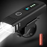 IPSXP Fahrradlicht LED Set - USB Wiederaufladbare Fahrradlichter Fahrradlampe mit Automatischem Lichtsensor - Wasserdicht Frontlicht Rücklicht Fahrradbeleuchtung