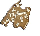 LIKY® Mallorca Insel Myllorca - Original Schlüsselanhänger aus Holz Gravur Geschenk Souvenir Damen Herren Geburtstag Hobby Schmuck Anhänger Tasche Rucksack