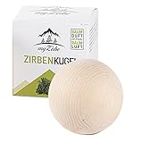 Salzburger Zirbenkugel 7cm aus 100% natürliches Zirbenholz der österreichischen Alp