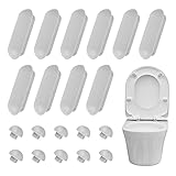 WC Sitz Puffer 20Pcs Toilettensitzpuffer WC-Sitz Stoßstangen Universal Toilettensitz Auflagestopfen WC Brille Dämpfer WC Ersatz-Puffer für Zuhause, H