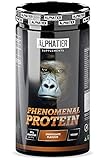 Protein Pulver mit Aminosäuren - Schokolade 1300g - Proteinpulver mit 83% Eiweiß - Alphatier Phenomenal Eiweißpulver - Sojaproteinisolat mit BCAA & EAA - Chocolate Pow