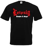 World-of-Shirt Herren T-Shirt Leipzig Ultras kämpfen Siegen|schwarz-XXL