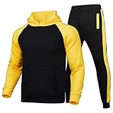 BGTKHKS Jogginganzug Herren Teenager Trainingsanzug,Mode Sweathose Hoodie Männer Sportanzug Spleißen Freizeitanzug Sweatjacke mit Kapuze Hoodie Sporthose Set Jogging Anzug Trainings Anzug Jogging