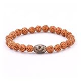 COKILU Natürliche Rudraksha Samen mit tibetanischen Buddhismus Dzi Augenperlen Armband for Männer Frauen Großhandel Neue Mala Heilung Glück Schmuck Böse Geister Geld Zeichnung Reichtum Vermög