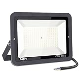 200W LED Strahler Außen, LED Scheinwerfer 20000LM Superhell Außenstrahler, IP65 Wasserdicht LED Fluter 6000K Flutlicht Kaltweiß Außenlampe Außenleuchte Wandleuchte für Garage Garten Sportplatz H