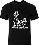 Whos The Daddy Sexual Adult Themed Funny Humor Gift Present Cotton T Shirt Black-3XL