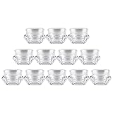 Minkissy 12Pcs Klar Kunststoff Gläser mit Latch Deckel Make- Up Nachfüllbare Leere Behälter für Kosmetik Lotion Creme Küche Reise 15G