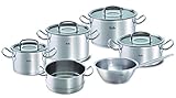 Fissler original-profi collection / Edelstahl-Topfset, 6-teilig, inkl. Innenskalierung, Glas-Deckel, Dämpfeinsatz, Sauteuse - Induk