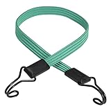 Master Lock 3225EURDAT Flaches Gummi-Spannseil mit Haken [80 cm langes Spannseil] [Doppelter Invershaken] - Ideal zum Transportieren, Verpacken und Sichern von L