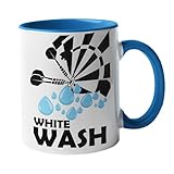 Darts Tasse - Dart Shirt - Spruch - Geschenk - White Wash - Dart Tasse - Dart T-Shirt - Dart Deko - Bulls Eye (Keramik Tasse (blau), 325 ml)