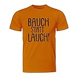 Bauch statt Lauch, Herren T-Shirt - Fairwear -, Größe 3XL, orang