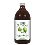 100% Graviola Frucht-Saft -unfiltriert & vegan- (500ml), aus 100% Graviola Püree. Stachelannone, Soursop, Corossol, Guanab