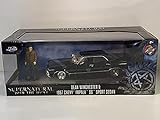 Jada 32250 Supernatural 1967 Impala SS Sport Limousine mit Dean Winchester Figur Maßstab 1:24 Druckguss M