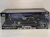 Jada 32250 Supernatural 1967 Impala SS Sport Limousine mit Dean Winchester Figur Maßstab 1:24 Druckguss M