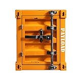 Nachttisch, Retro Loft Containerschrank Kreativ Industriestil Metall Schließfach Aufbewahrungsbox Wohnzimmer Sofa Tisch Quadratischer Beistelltisch Telefon Schreibtisch Dekorativer Tisch,Orange b