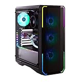 BitFenix Enso Mesh Case EATX für PC Gaming, 4 ARGB vorinstallierte Lüfter, Schw