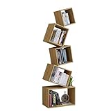 Jiji Bücherregale Einfache Hängebücherregal Bodenwaage Regal Display Rack Storage Storage Rack-Creative-Locker Wohnzimmer Bücherregal Büro Bücherregale (Color : Brown)