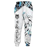 EDSNHG 3D Wolf Sweatpants Herren Damen Animal Print Hose Hip Hop Harajuku Streetwear Herbst Hosen, Hose 4, 36-41